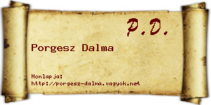 Porgesz Dalma névjegykártya